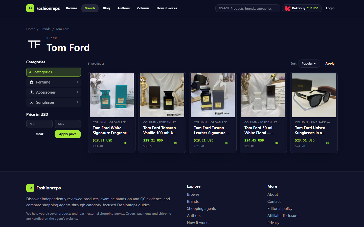Tom Ford Fragrance: Verify Notes, Size, and Usage