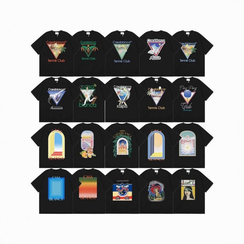 Casablanca Graphic Print Black T-Shirt Review: 250 g Cotton, Loose Cut, Dozens of Variants