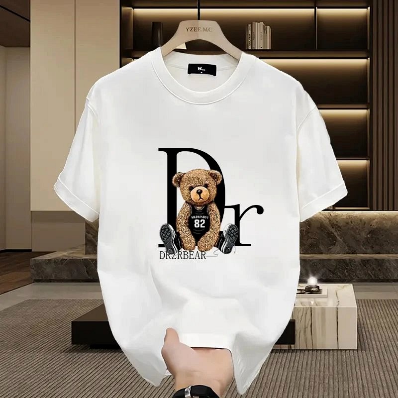 Dior Bear Graphic White T-Shirt Review: 230g Cotton, Loose Fit, Tested
